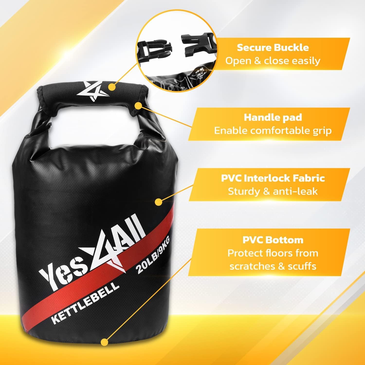 Adjustable Kettlebell, Kettlebells Weight Set, Kettle Bell for Strength Training