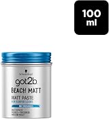 Schwarzkopf got2b Beach Matt Paste 100ml Medium Hold Silicone Free Pack of 6 view 2