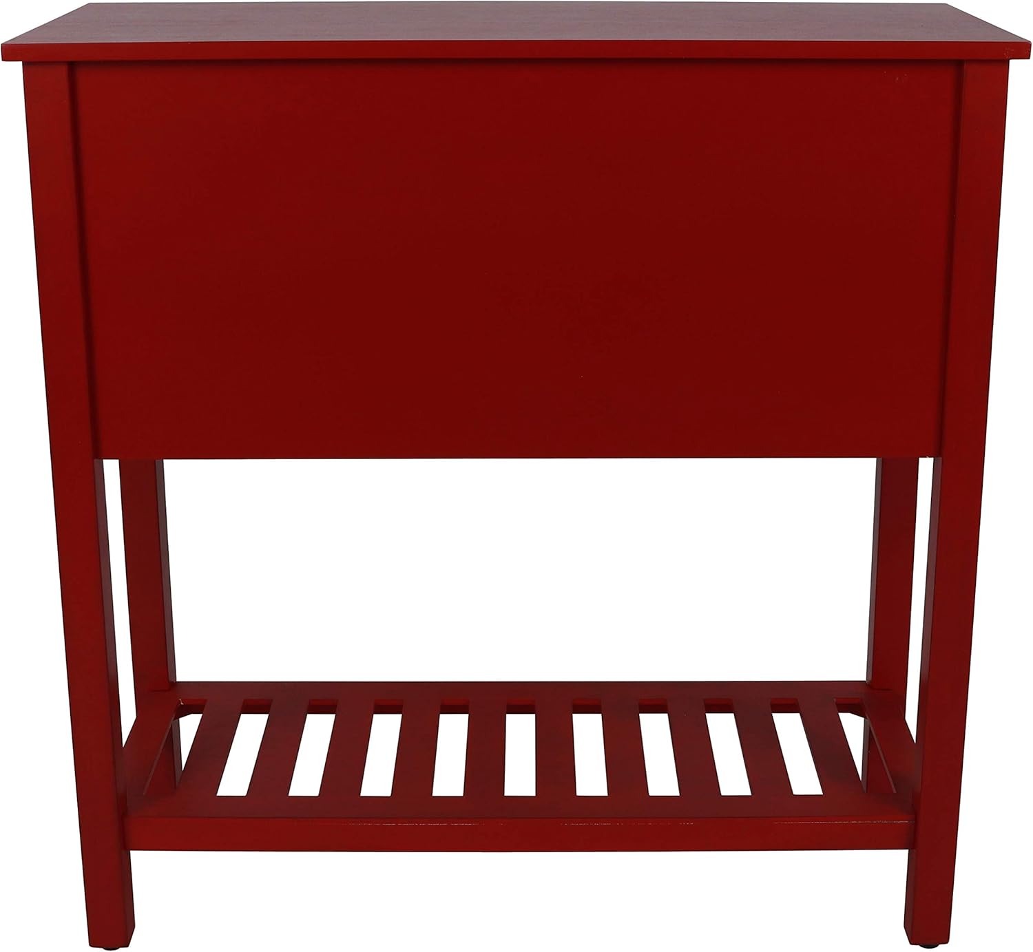 Decor Therapy Bailey Bead board 4-Drawer Console Table, 14x32x32, Antique Red: Kitchen & Dining