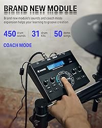 Donner DED-200 Electric Drum Sets with Quiet Mesh