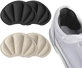 Molain Heel Cushion Pads 2 Pairs Self-Adhesive Heel Grips Men Women Black Skin view 9
