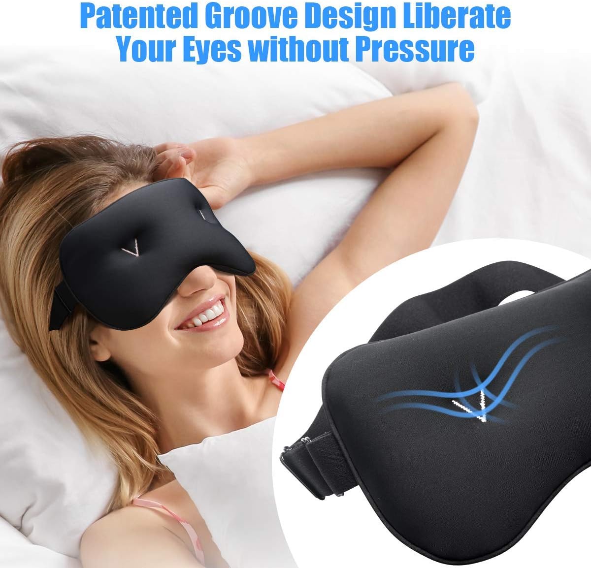 Unimi Weighted Eye Mask, Cold Compress for Puffiness,Eye Mask for Dark Circles and Dry Eye, Headaches&Migraine. Quick-Drying Fabric and Glass Bead Cold Eye Mask. Black: Health & Personal Care