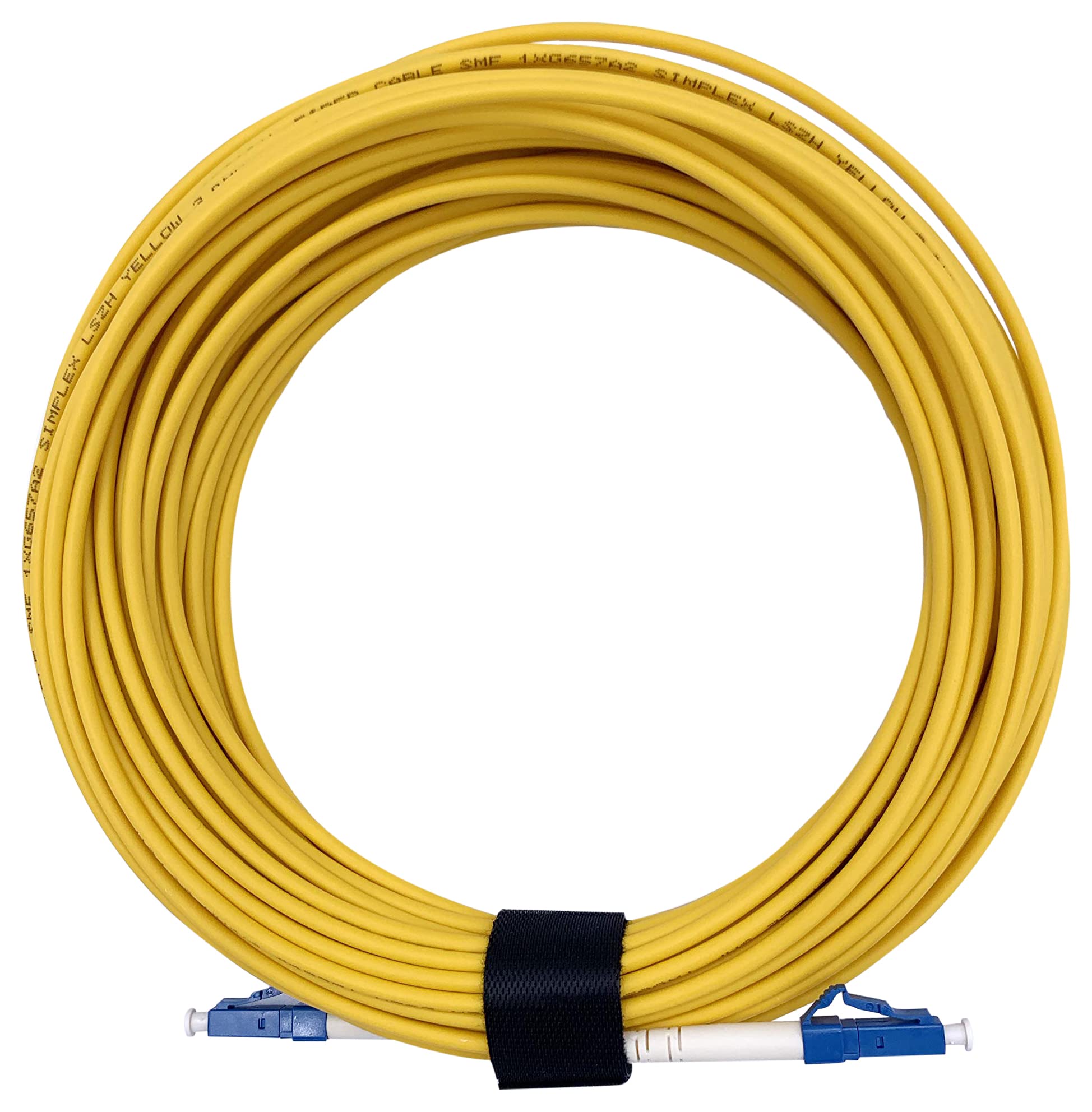 Elfcam - Câble à Fibre Optique LC/UPC à LC/UPC Simplex Monomode 9/125μm, Jarretière Optique LSZH (70M)