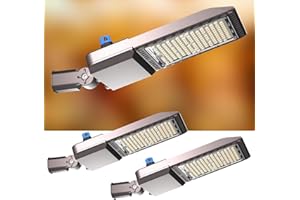 Lightdot 320W (350x1W) LED Parking Lot Lights 48000lm(150LM/W) 5000K Parking Lot Lights Slip Fitter Mount Outdoor 6KV SPD Smart Dusk to Dawn LED Pole Lighting -2Pack 7Yrs Warranty