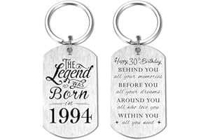 Yobent Birthday Gifts for Men Women Him, Happy Birthday Personalized Keychain, Men Gifts for Birthday Unique