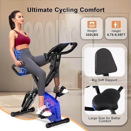 Indoor Cycling Body Fit Folding Exercise Bike WHTOR Folding