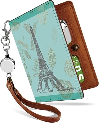 Amazon パスケース 定期入れ リール付き かわいい エッフェル塔 グリーン フランス 二つ折り 中がみえない おしゃれ レディース パリ 青 エッフェル塔 グリーン Ps Pretimo バッグ スーツケース