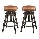 SONGMICS HOME Bar Stools, Set of 2, Steampunk