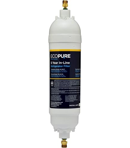 GXRTQR Inline-Kühlschrank-Wasserfilter – Kompatibel Mit GE GXRTQR/GXRTQ, Entfernt Chlor & Fluorid, NSF Zertifiziert, 3 Stück