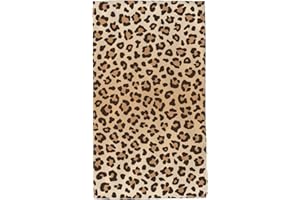 Perinsto Leopard Print Hand Towel Animal Skin Decorative Fingertip Towels Multipurpose for Bathroom Kitchen Gym and Spa, 27.5" X 15.7"