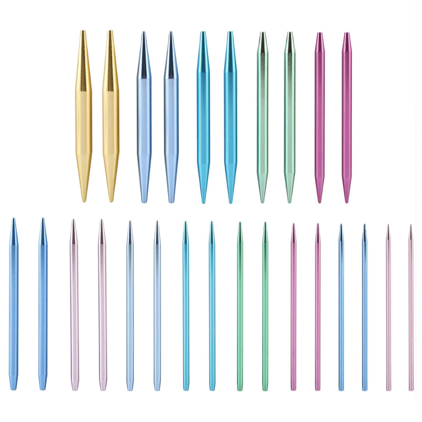Knitting Needle, Aluminum Interchangeable Knitting Needle, Crochet Set for Grandma Mom DIY Handmade Loveer Female Friends