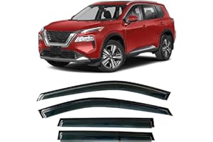 ZZDSNJ Tape-On Windows Visor 4-Piece for 2021-2023 Nissan Rogue(Not fit Hybrid&Sport) Rain Guards Shield Shade Smoke