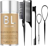 HQDA Hair Wax Stick & Black Brush Set Edge Control Frizz Non-Greasy