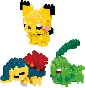 Amazon Com Nanoblock 3 Sets Pichu Cyndaquil And Chikorita Adjustable Pokemon Characters Japan Import Toys Games