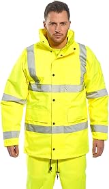Portwest S460 Hi Vis Winter Jacket Waterproof Reflective Bio Motion XXXL Yellow view 2