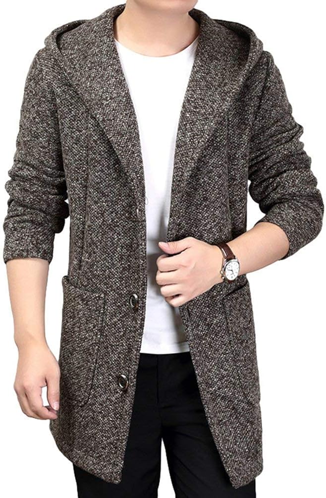 Suéter Largo Y Cálido Los De Hombres Suéter Hecho Modernas Casual Punto