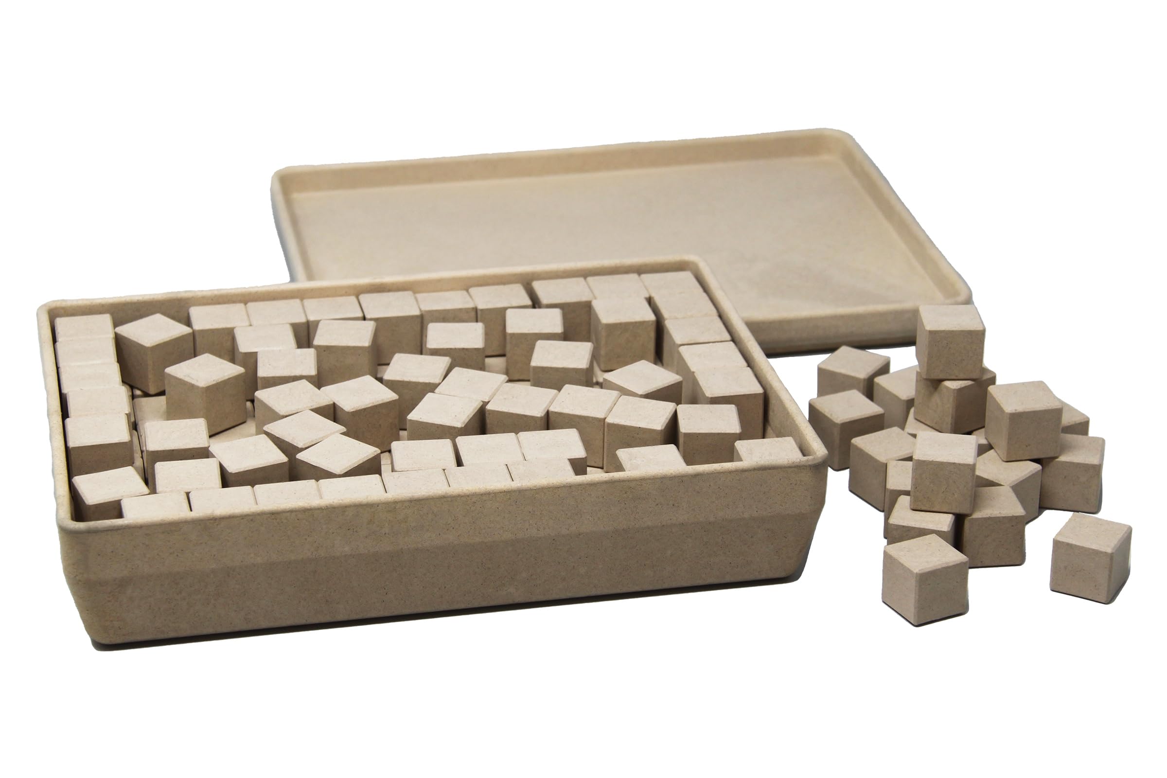 WISSNER active learning Cubes Natural, 150 Cubes 2 x 2 cm, made Out of RE-Wood