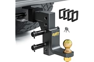 Orion Motor Tech Trailer Hitch Ball Mount, Adjustable Tow Hitch for 2" Receiver with 2" Ball 9-1/2" Drop 8-1/4" Rise 8000 lb.