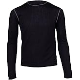 Hot Chillys Youth Pepper Bi-Ply Crewneck Midweight Relaxed Fit Base Layer - UPF 30 Thermal Underwear Long Sleeve Top
