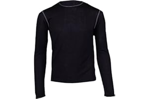 Hot Chillys Youth Pepper Bi-Ply Crewneck Midweight Relaxed Fit Base Layer - UPF 30 Thermal Underwear Long Sleeve Top
