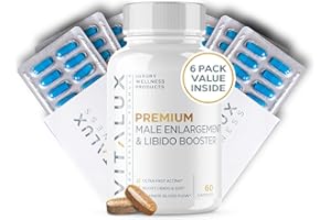 EPN SUPPLEMENTS VITALUX || #1 Dosed Premium Erection Support & Libido Booster || Fast-Acting Blood Flow, Size & Firmness for Men's Enhancement | L-Arginine + 18 Ingredients | 3rd Party Tested + USA Made - 60 Pills