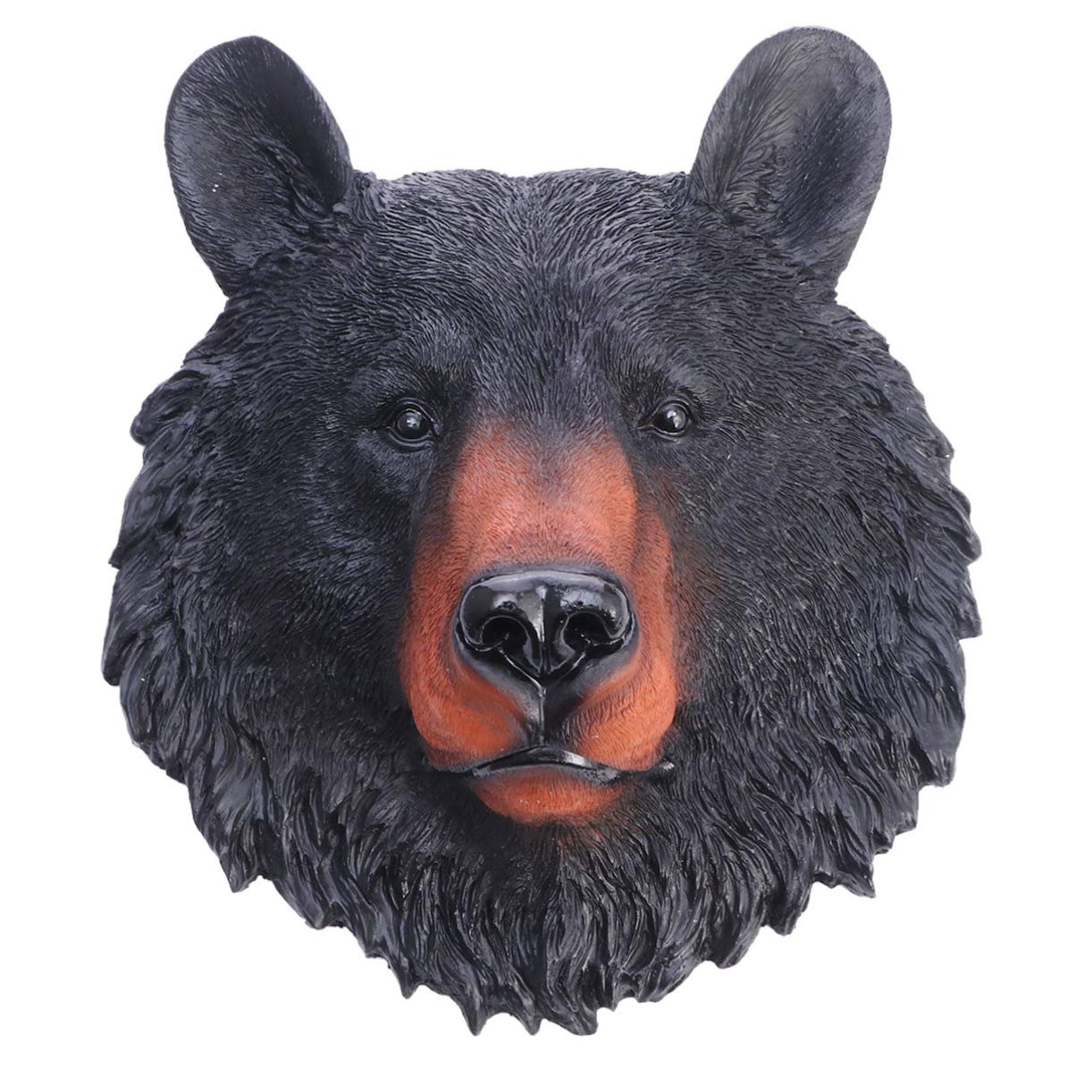 Animal Head Wall Art Resin Bear Head Plaque Wall Sculpture Bear Face Mini Bust Wall Hanging Decoration for Indoor Study Room Ornament
