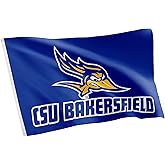 Desert Cactus Cal State Bakersfield University California CSBUC Flag - 3 x 5 Feet Roadrunners Banner, Indoor/Outdoor Durable Fabric, 100% Polyester Design (Style 1)