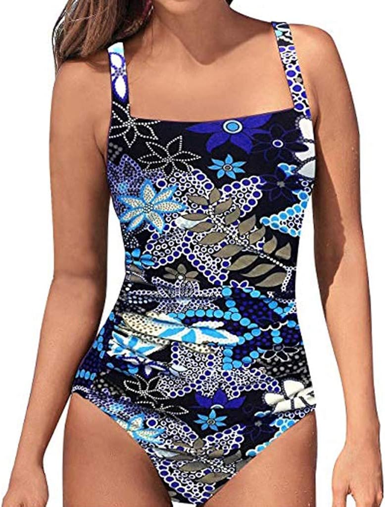 KEERADS Damen Badeanzug Bauchweg Puch Up Figurformend Schwimmanzug Bademode Strandmode: Amazon ...