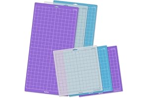ReArt Cutting Mat Variety 6 Packs for Silhouette Cameo 4/3/2/1 - Strong Grip, Standard Grip, Light Grip, 12in x 12in x 3 Packs, 12in x 24in x 3 Packs.
