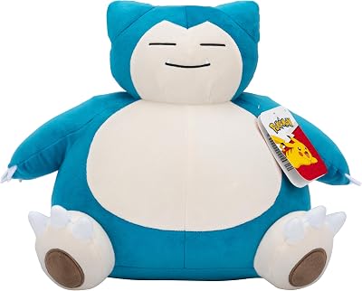 Pokemon Peluche Ronflex - Peluche Suave de 30 cm con Detalles auténticos