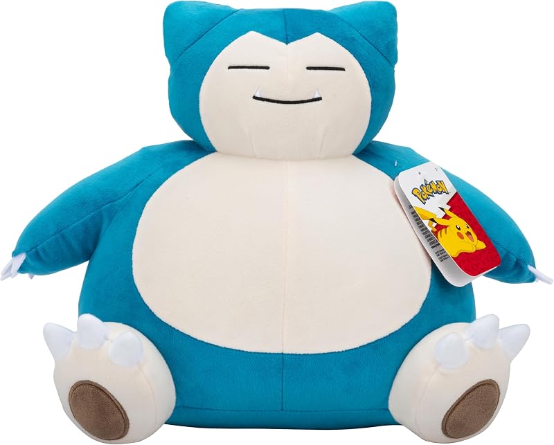 Pokemon Peluche Ronflex - Peluche Suave de 30 cm con Detalles auténticos