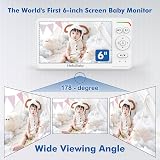 HelloBaby Baby Monitor with 2 Cameras and Audio 6 Inch Split Screen view 3