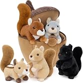 MorisMos Squirrel Stuffed Animal with Acorn House, Soft Squirrel Plush Toy | Cuddly Plush Squirrel for Kids Boys Girls, Birthday Christmas Gift, Bedroom Nursery Decor, Room Decor