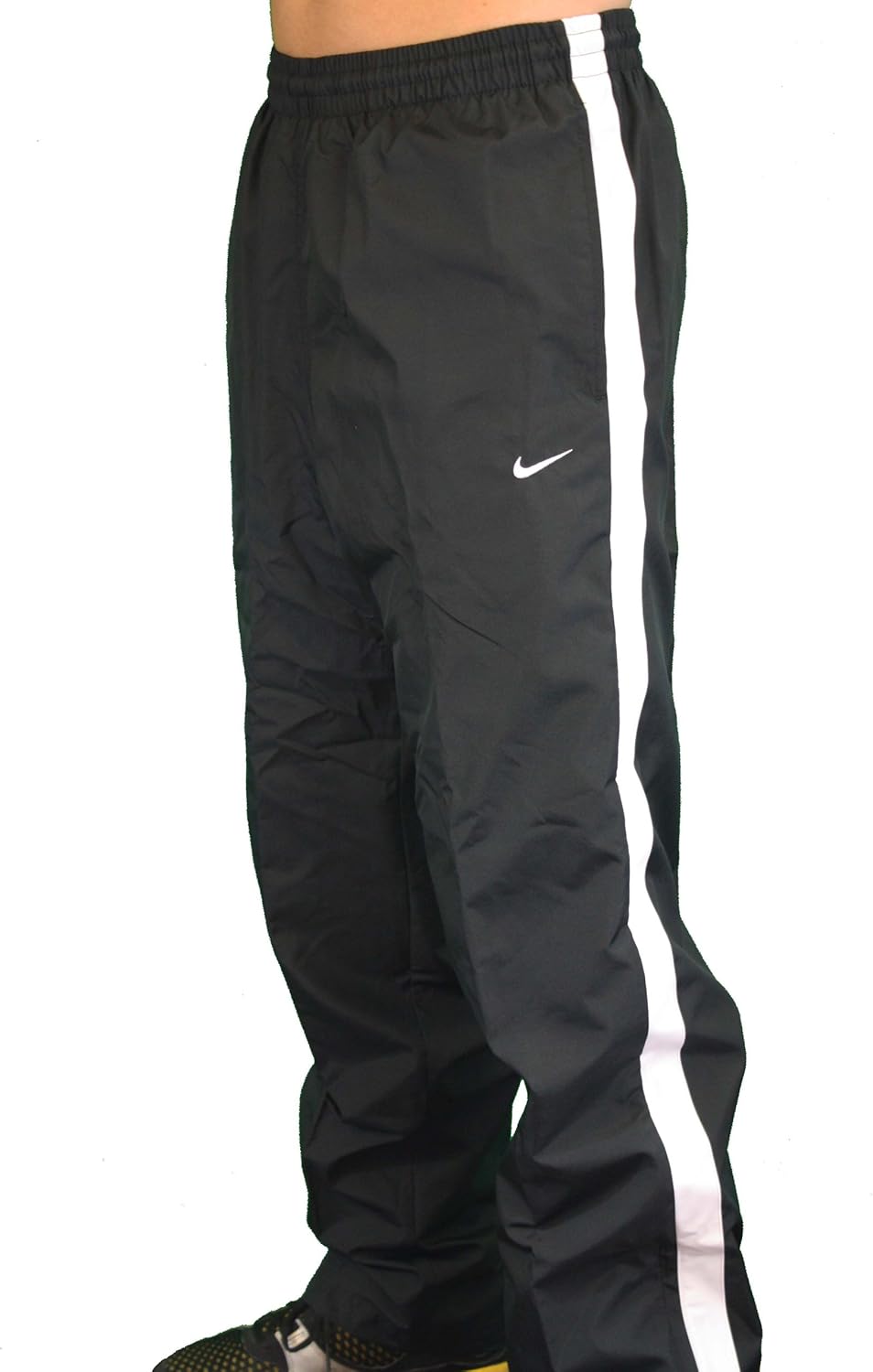 Nike Men's Basketball Warm Up Pants Black w/White Stripe 446414012