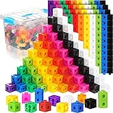 500 Pcs Linking Cubes with Storage Box, 2cm Math Counting Blocks, Blue | Colorful Stem Classroom Manipulatives, Teacher Supplies, Back to School Gifts for Preschool Homeschool Teacher Kids