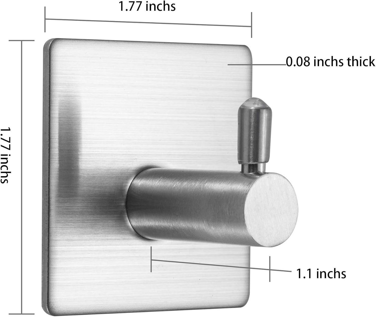 4Packs Towel Holders for Bathrooms SUS 304Stainless Steel Robe Hook, Bathroom Clothes Cabinet Closet Robe Hook Wall Mounted Round Kitchen Heavy Duty Door Hanger - - 