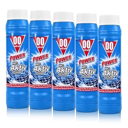 5x 00 Null Null Power WC Aktiv Pulver 1kg