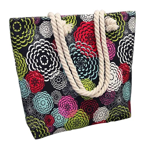 Hamee Womens Canvas Shopping Tote Bag - Multi Floral