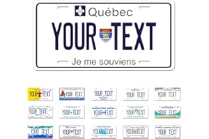 Quebec License Plate, 6"×12" Custom License Plate, Personalized License Plate, 1mm Thick Aluminum License Plate