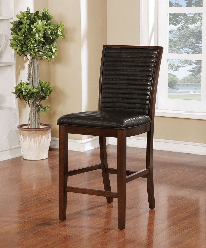 Best William Home Dining Leather Chairs Espresso