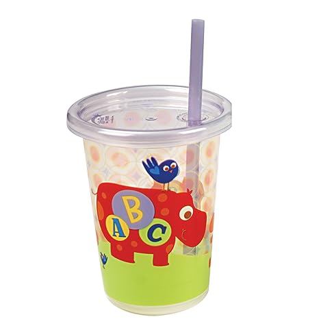 The First Year ABC Fun Take and Toss Straw Cup (Multicolor)
