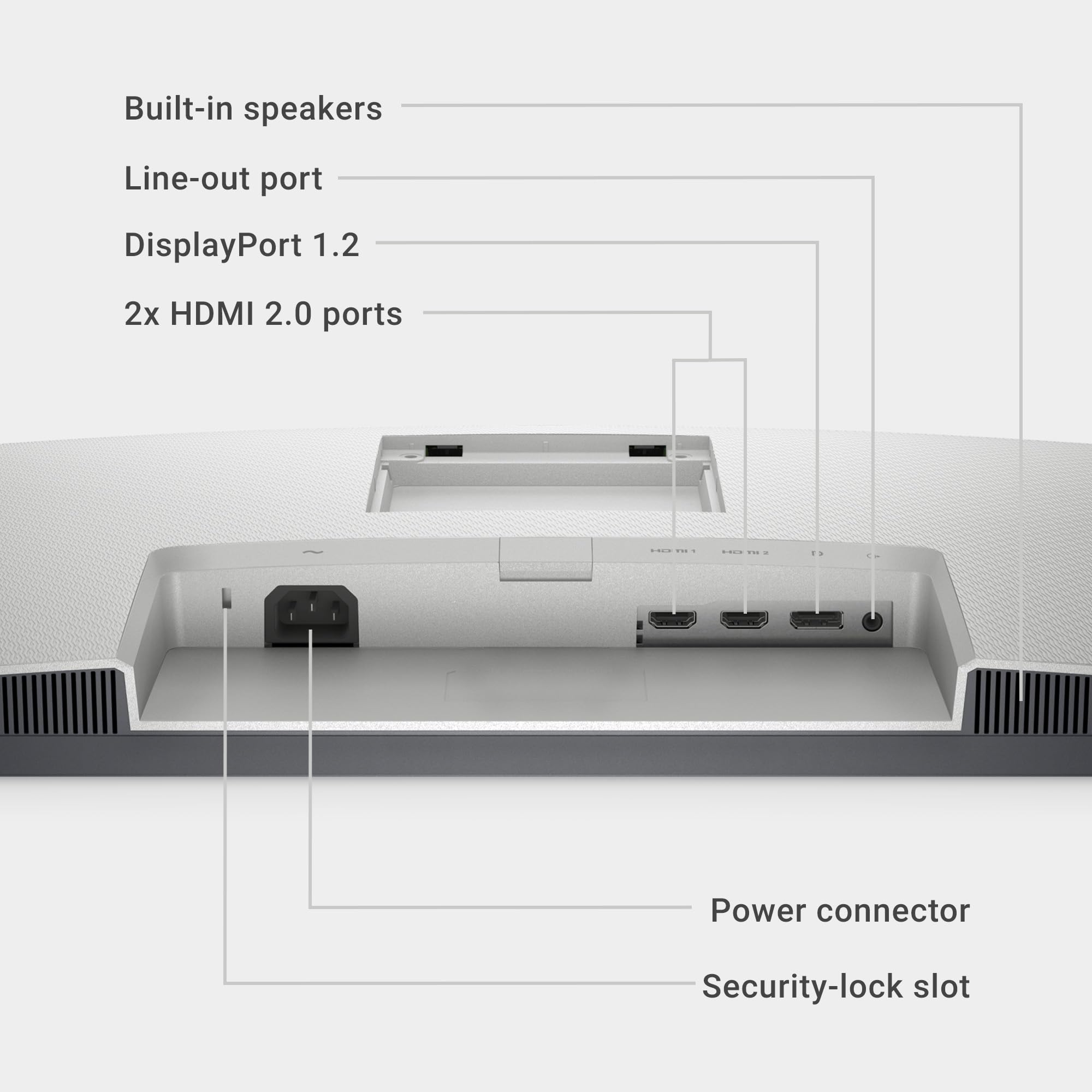 Dell S2721Qsa 27 Inch 4K Uhd (3840X2160) Monitor, 60Hz, Ips, 4Ms, Amd Radeon Freesync, 99% Srgb, Built-In Speakers, Displayport, 2X Hdmi, 3 Year Warranty, Silver - View 7
