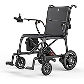 Paiseec Q5 22lbs Lightest Folding Electric Wheelchair, 100% Carbon Fiber | Lightweight Electric Wheelchair, Portable Electric Wheelchair for Adults,LED Light, Airline Approved for Travel