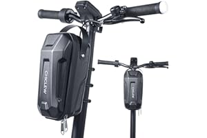 CHICLEW 3L Large Scooter Bag with Handle, Portable Electric Scooter Storage Bag, Waterproof XL Handlebar Pouch Bag for Scooters, Bikes, Segway Niu, with Small Coded Lock & Screw Fixation Design