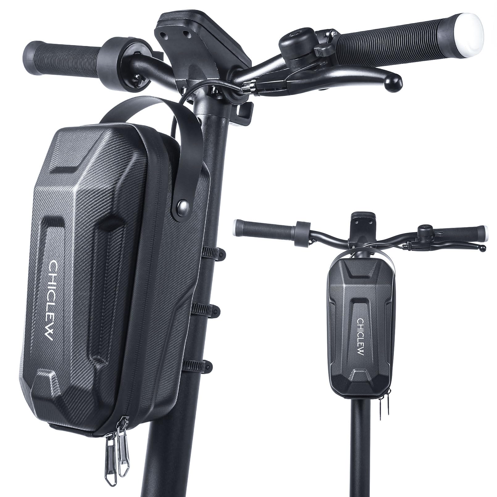 Photo 1 of CHICLEW 3L Large Scooter Bag with Handle, Portable Electric Scooter Storage Bag, Waterproof XL Handlebar Pouch Bag for Scooters, Bikes, Segway Niu, with Small Coded Lock & Screw Fixation Design