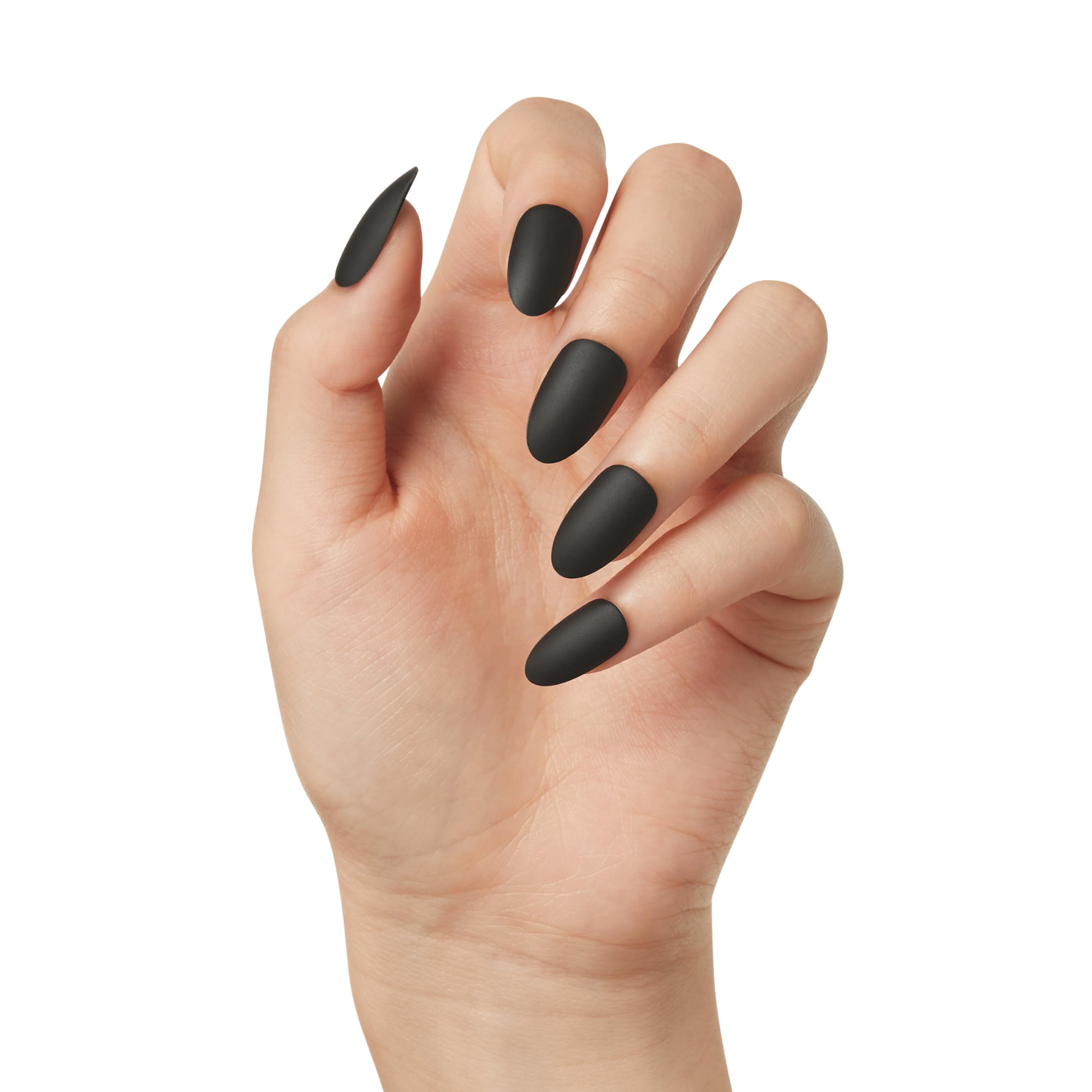 imPRESS Color Press-On Nails, Halloween, No Glue Needed, Black, Medium Almond, 33 Ct. - Image 2