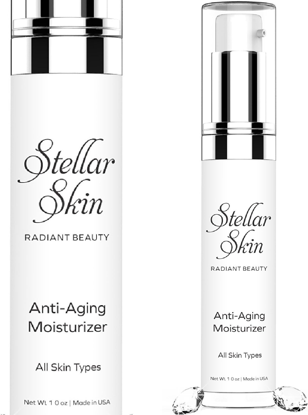 Stellar Skin Face Moisturizer - Anti Aging Cream 1 oz - Best to Boost Collagen and Reduce Fine Lines & Wrinkles, Contains Duo-Peptides, Skin Care That Works to Restore Youthful Glow …