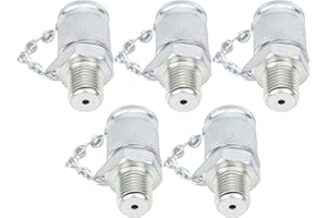 HILITAND 5Pcs Hydraulic Pressure Test Coupling Kit, Hydraulic Pressure Test Adapter, for PT/PPT Series Coupler(NPT1/4)