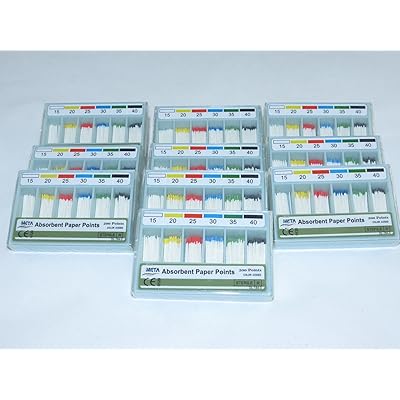 치과 흡수제 종이 포인트 (.04 테이퍼 # 15/40)