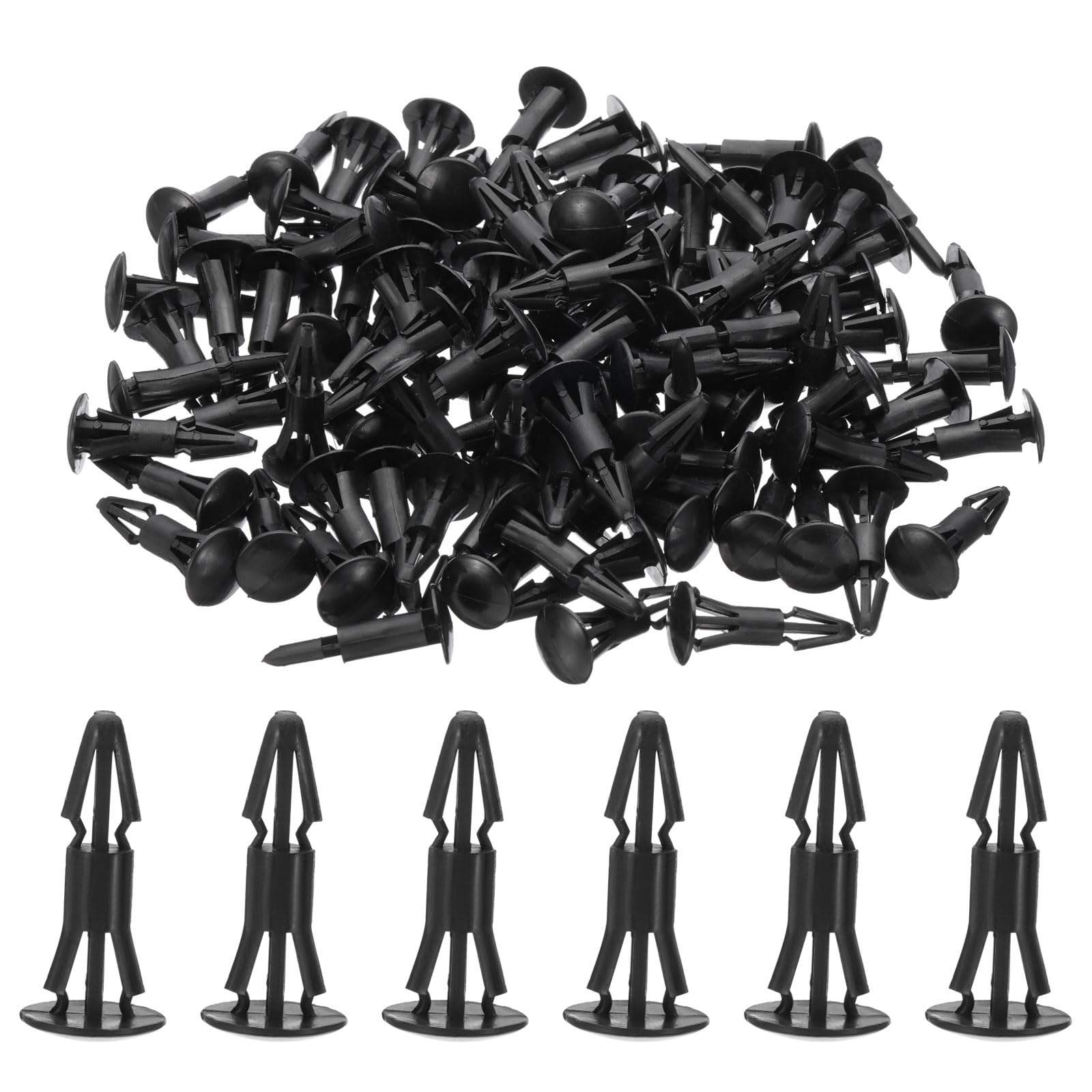 PATIKIL PCB Support Spacer, 100Pack 10mm/0.39" Supporting Height PCB Standoff Isolation Board Stand Column Round Head Plastic Support for PCB PC Board, Black